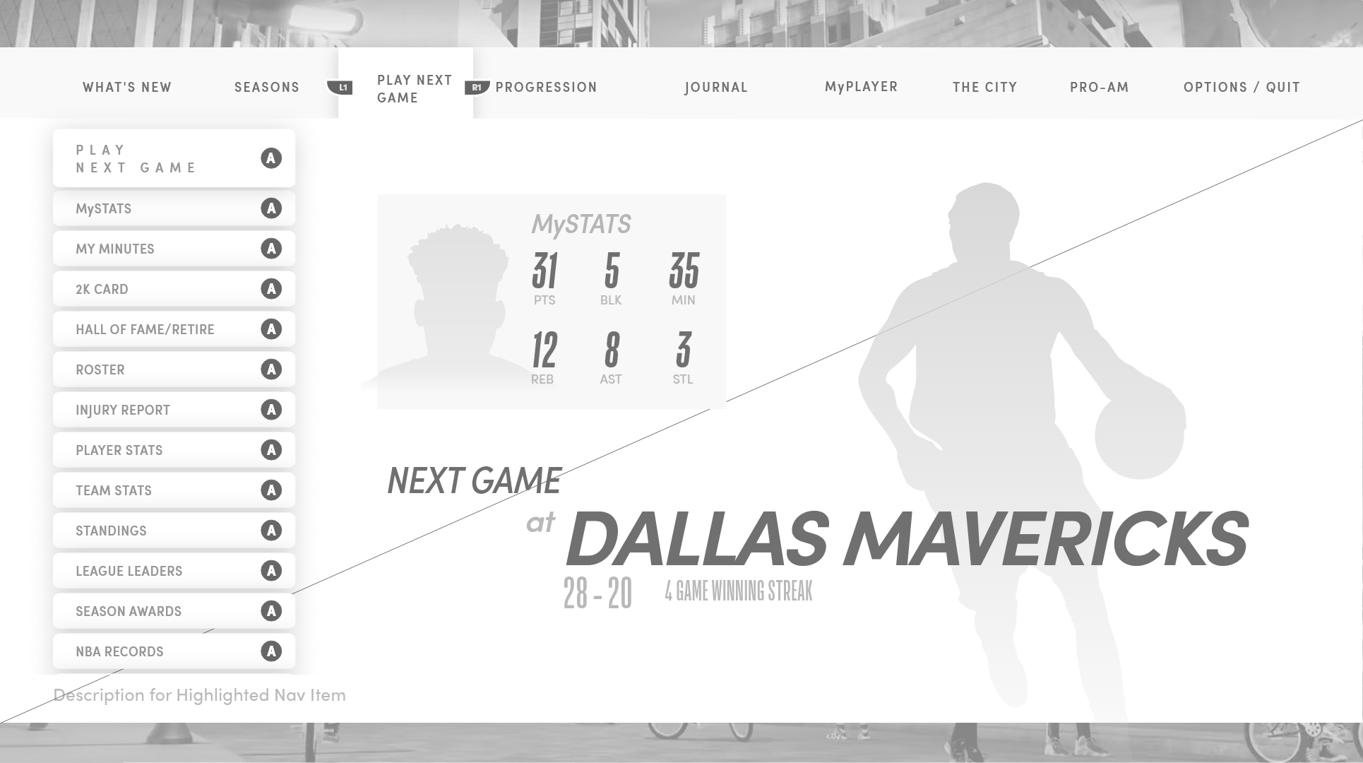 2K20 lo-fi Play Next Game