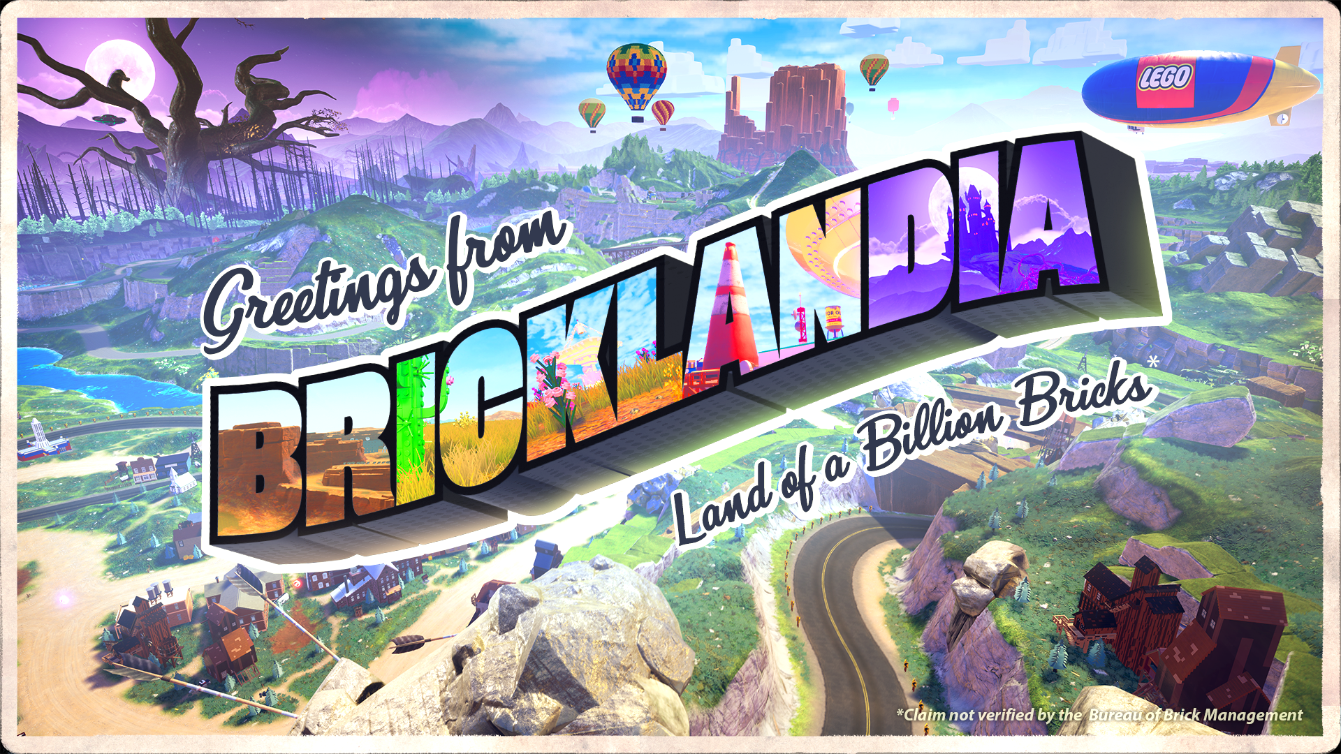 LEGO 2K Drive open world postcard